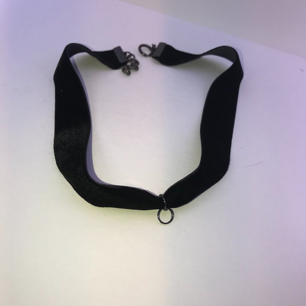 18" long Black Velvet Choker Necklace
